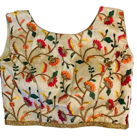 Custom Made Gorgeous Saree Blouse ethnic outfit Festival wedding - Picture 7 of 11